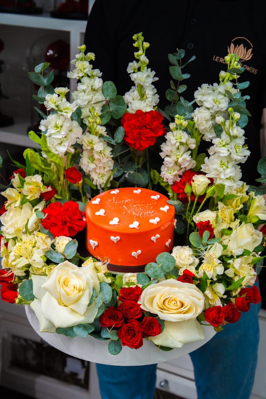 Festive Floral Cake Arrangement